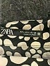 Zara Animal Print Black Ivory Short Sleeve Blouse Size L - photo 4