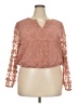 Lucky Brand 100% Polyester Pink Long Sleeve Blouse Size XXL - photo 1