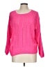 New York & Company 100% Polyester Pink Pullover Sweater Size L - photo 1