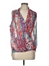 Bisou Bisou 100% Polyester Orange Sleeveless Blouse Size L - photo 1