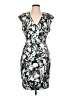 Neiman Marcus Print Teal Cocktail Dress Size L - photo 1