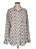 Splendid Print Ivory Long Sleeve Blouse Size M - photo 1