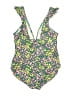 Kona Sol Floral Green One Piece Swimsuit Size L - photo 2