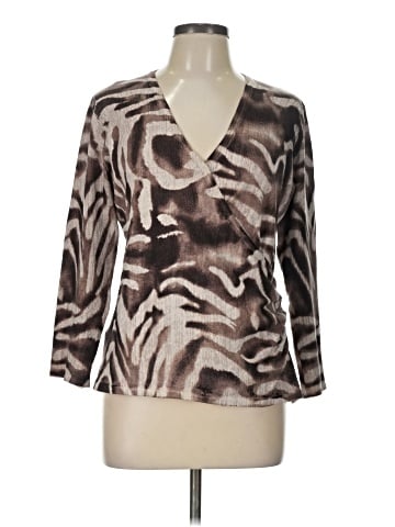 Jones Wear 3/4 Sleeve Silk Top (view 1)