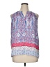 St. Tropez West 100% Polyester Paisley Blue Sleeveless Blouse Size XL - photo 1