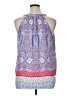 St. Tropez West 100% Polyester Paisley Blue Sleeveless Blouse Size XL - photo 2