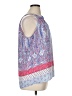 St. Tropez West 100% Polyester Paisley Blue Sleeveless Blouse Size XL - photo 4