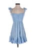 AaKaa 100% Rayon Hearts Blue Casual Dress Size M - photo 1