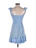 AaKaa 100% Rayon Hearts Blue Casual Dress Size M - photo 2