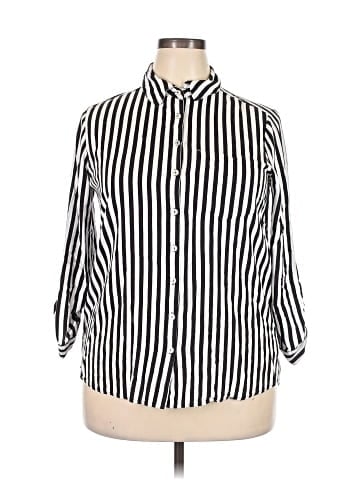 Club Z Collection 3/4 Sleeve Button-Down Shirt (view 1)