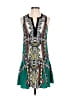 Bar III 100% Polyester Graphic Green Casual Dress Size S - photo 1