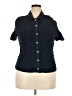 J.Crew Blue Short Sleeve Blouse Size 2X - photo 1
