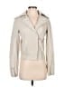 Express 100% Leather Metallic Ivory Leather Jacket Size XS - photo 1