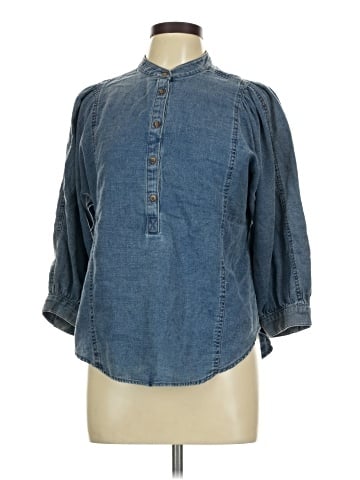 Pilcro 3/4 Sleeve Button-Down Shirt (view 1)
