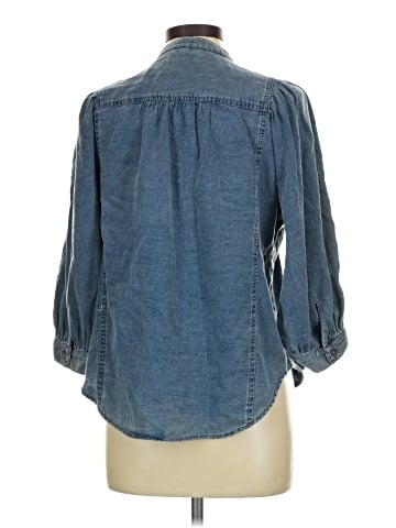 Pilcro 3/4 Sleeve Button-Down Shirt (view 2)