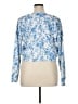 Francesca's Floral Blue Pullover Sweater Size XL - photo 2