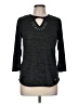 Adrienne Vittadini Black 3/4 Sleeve Top Size M - photo 1