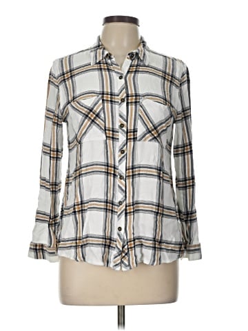 Maurices 3/4 Sleeve Button-Down Shirt (view 1)