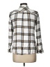 Maurices 100% Rayon Plaid Ivory 3/4 Sleeve Button-Down Shirt Size L - photo 2
