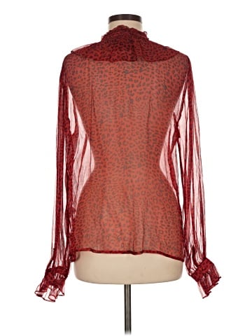 Jade Long Sleeve Silk Top (view 2)