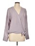 &.Layered 100% Polyester Gray Long Sleeve Blouse Size L - photo 1