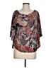 Veronica M. Paisley Purple Blue 3/4 Sleeve Blouse Size M - photo 1