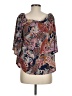 Veronica M. Paisley Purple Blue 3/4 Sleeve Blouse Size M - photo 2