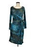 Calvin Klein Print Teal Cocktail Dress Size M (estimated) - photo 1