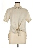 Theory Ivory Short Sleeve Blouse Size M - photo 1