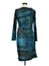 Calvin Klein Print Teal Cocktail Dress Size M (estimated) - photo 2