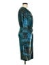 Calvin Klein Print Teal Cocktail Dress Size M (estimated) - photo 4