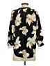 KLD Signature 100% Polyester Floral Black 3/4 Sleeve Blouse Size S - photo 2