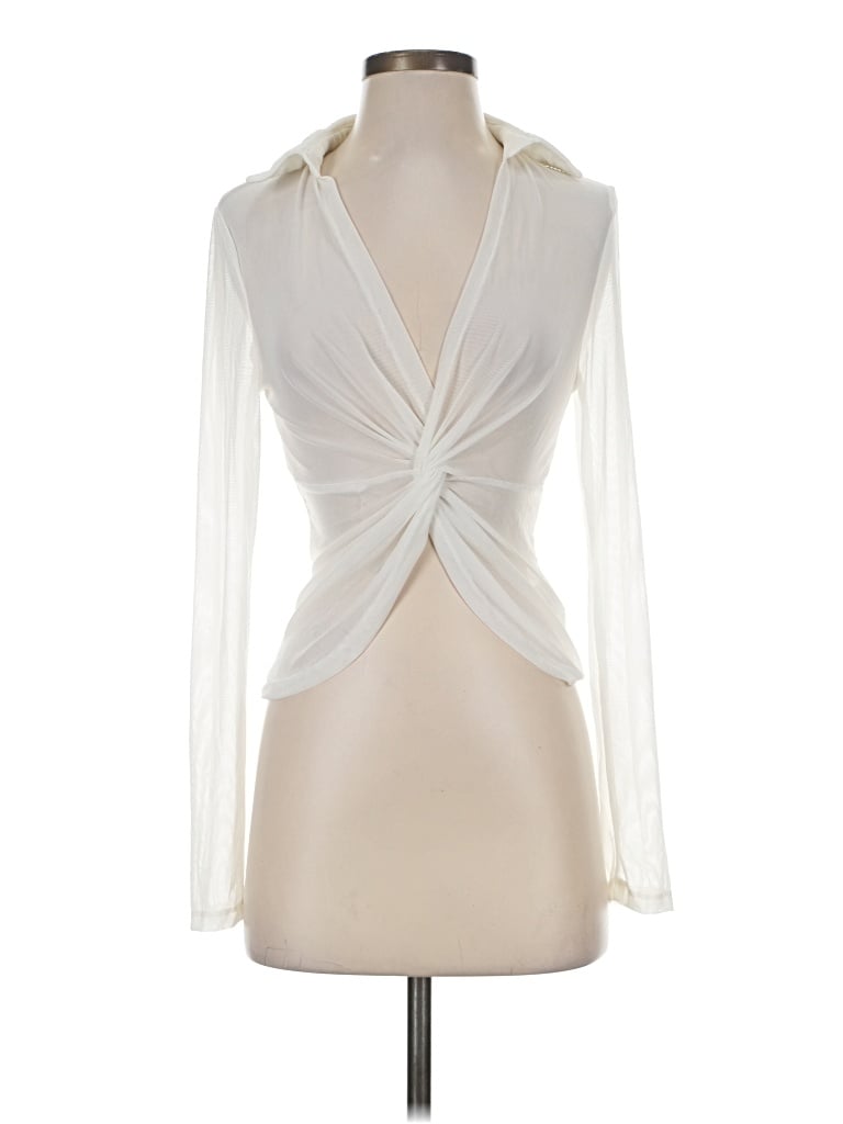 Pre-owned J.ing Long Sleeve Blouse In Ivory