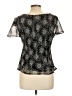 Karin Stevens 100% Polyester Black Short Sleeve Top Size 10 - photo 2