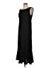 Ann Taylor LOFT 100% Polyester Solid Black Casual Dress Size 12 - photo 1