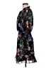 Parker 100% Polyester Floral Black Casual Dress Size M - photo 5