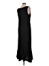 Ann Taylor LOFT 100% Polyester Solid Black Casual Dress Size 12 - photo 2