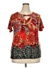 Allison Taylor Red Short Sleeve Blouse Size 2X - photo 1