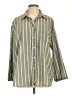 Unbranded Stripes Green 3/4 Sleeve Blouse Size L - photo 1