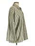 Unbranded Stripes Green 3/4 Sleeve Blouse Size L - photo 4