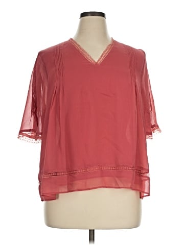Adrianna Papell Short Sleeve Blouse (view 1)