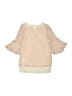 Indigo Soul 100% Polyester Tan 3/4 Sleeve Blouse Size 5 - photo 2