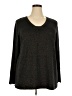 Avenue Metallic Brown Black Pullover Sweater Size 22 Plus - photo 1