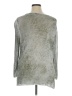 Nic + Zoe Metallic Silver Long Sleeve Blouse Size 1X - photo 2