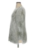 Nic + Zoe Metallic Silver Long Sleeve Blouse Size 1X - photo 5