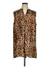 Calvin Klein 100% Polyester Animal Print Brown Sleeveless Blouse Size 1X - photo 1