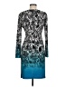 Calvin Klein Graphic Teal Cocktail Dress Size M (estimated) - photo 2