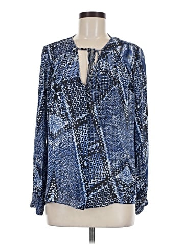 Parker Long Sleeve Silk Top (view 1)