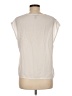 Aqua 100% Polyester Ivory Short Sleeve Top Size M - photo 2