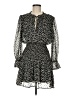 Bishop + Young 100% Polyester Animal Print Black Casual Dress Size M - photo 1